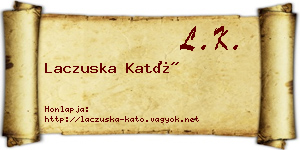 Laczuska Kató névjegykártya